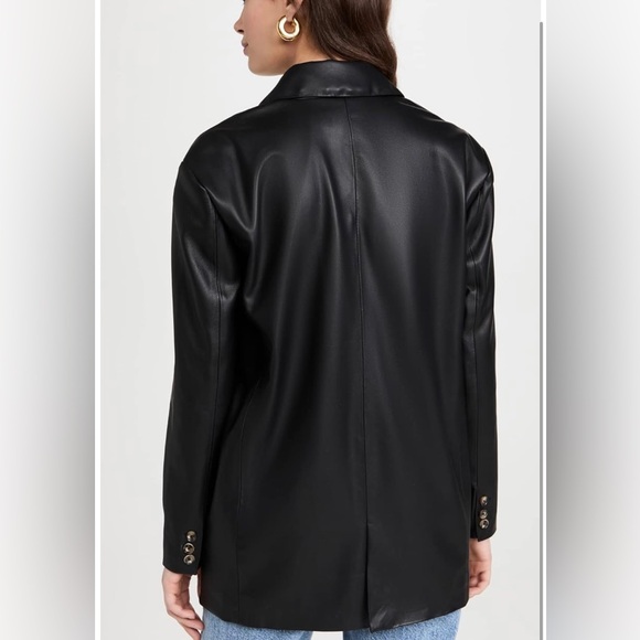 BLANKNYC Faux Oversized Leather Blazer Size Large - Picture 3 of 3